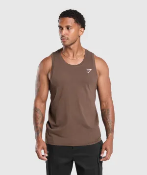 Gymshark Crest Tank - Walnut Brown